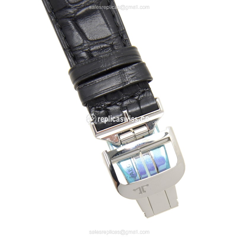 Jaeger-Lecoultre Q1618420 Replica - Manual - Stainless Steel - Silver Dial - Black Alligator Strap - View 4