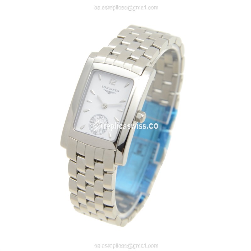 Longines L5.502.4.16.6 Replica - Quartz - Stainless Steel - White Dial, Silver Clasp - View 3