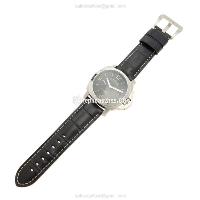 Panerai PAM00312 LUMINOR Replica - Automatic - Steel - Black Dial - Buckle Clasp - View 2