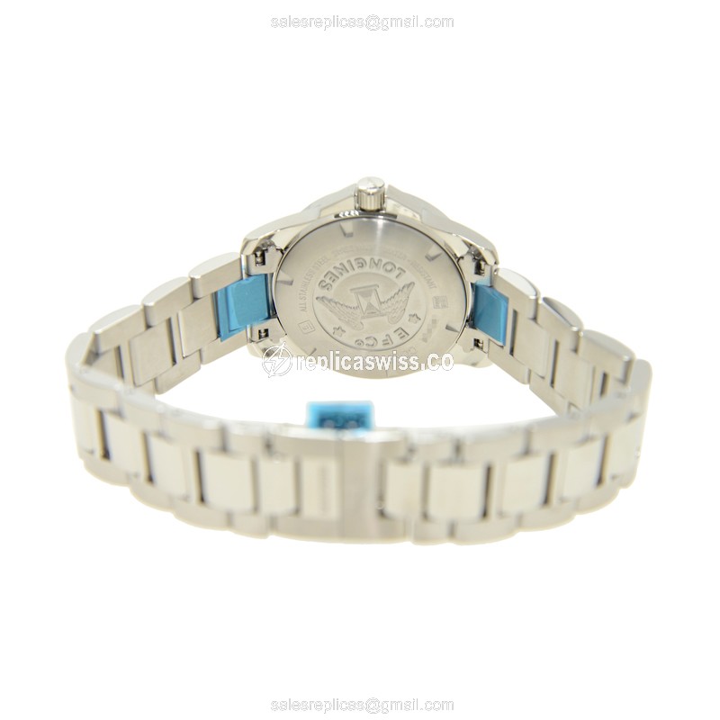 Longines CONQUEST Quartz - Stainless Steel - White Dial - Silver Clasp - View 4