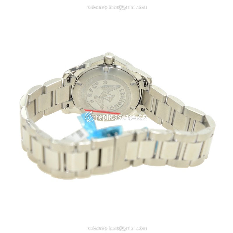 Longines CONQUEST Quartz Replica - Steel Case, Black Dial, Silver Clasp - View 3