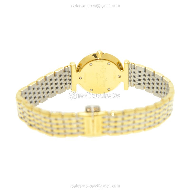 Longines L4.209.2.12.7 Replica - Quartz - Gold PVD Case - White Dial on Gold Strap - View 4