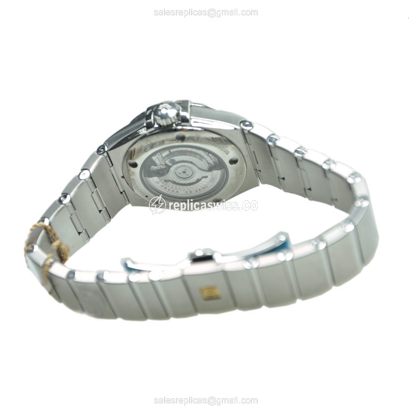 Omega Constellation Replica - Automatic - Stainless Steel - White Dial - Silver Clasp - Sapphire Crystal - View 4