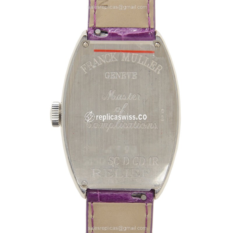 Franck Muller Cintree Curvex Watch - Auto - Silver - Purple - View 3