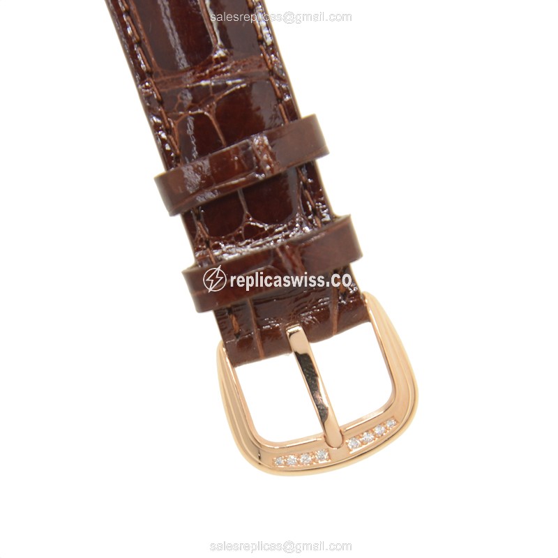 Franck Muller 5850 SC REL D CD 1R REL 5N CINTREE CURVEX - 18kt Rose Gold - Diamonds - Automatic - Silver Dial - Brown Alligator Strap - View 4