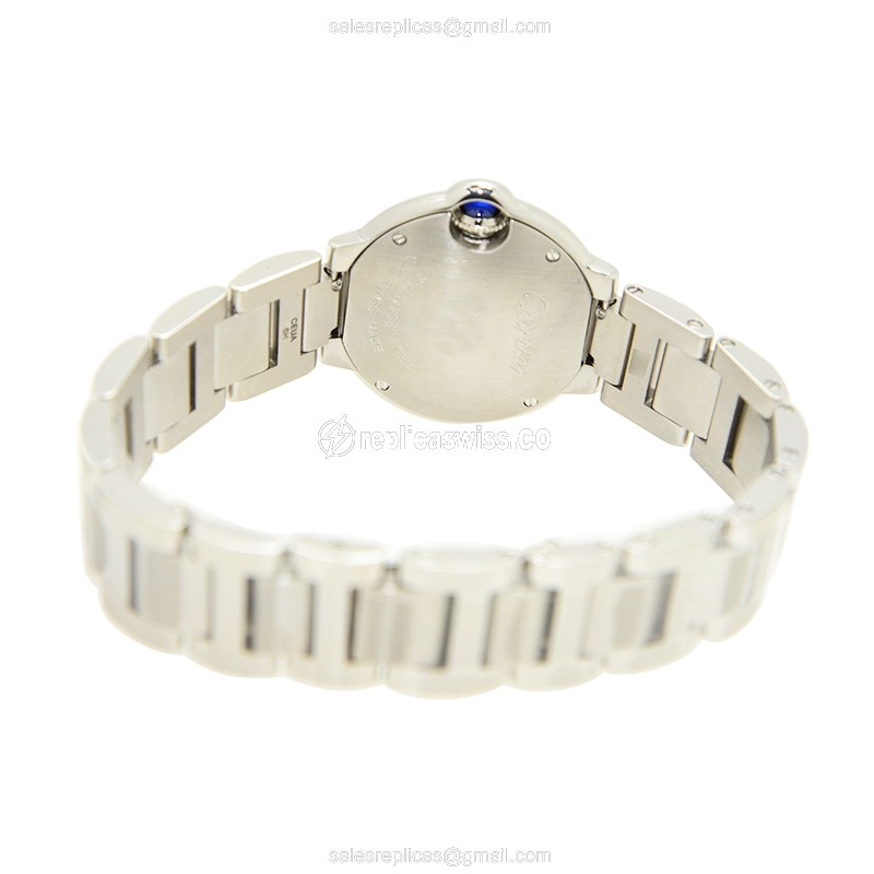 Cartier Ballon Bleu Replica - Quartz - Steel - Silver Dial - Steel Band - View 4
