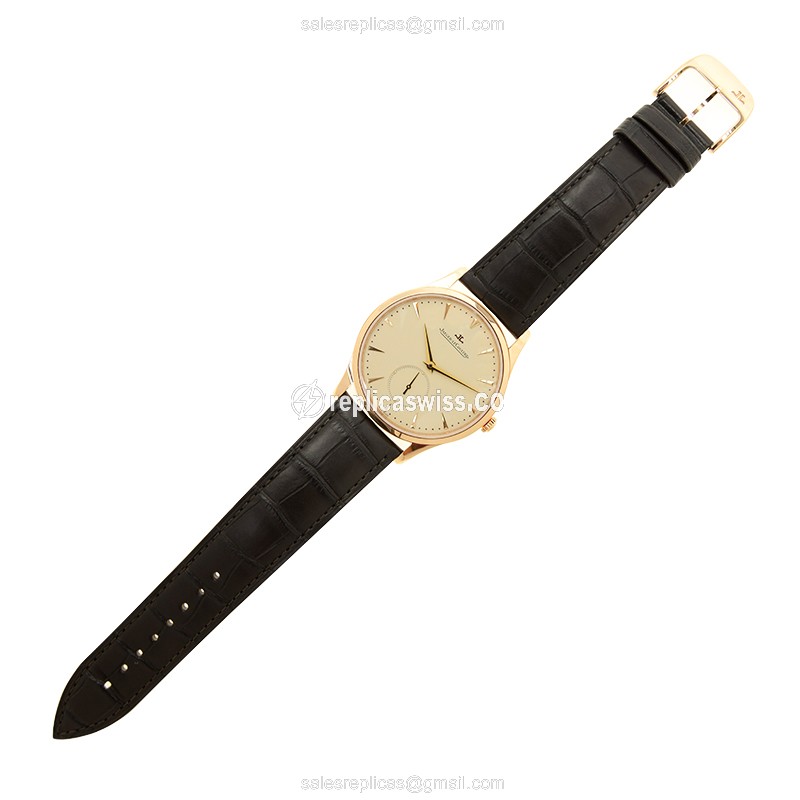 Jaeger-Lecoultre Q1352520 Replica - Ultra Thin - Automatic - 18kt Rose Gold - Beige Dial - View 2