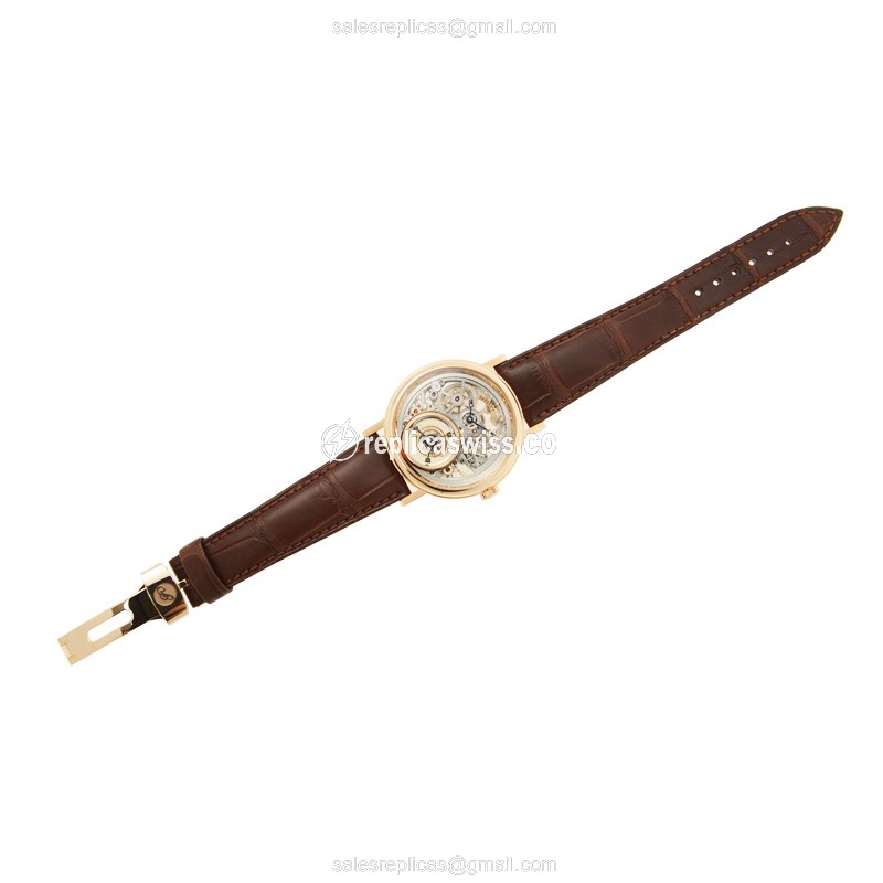 Breguet 5335BR/42/9W6 Classique Complications - Manual - 18kt Rose Gold - Silver Dial - Brown Alligator Strap - View 2