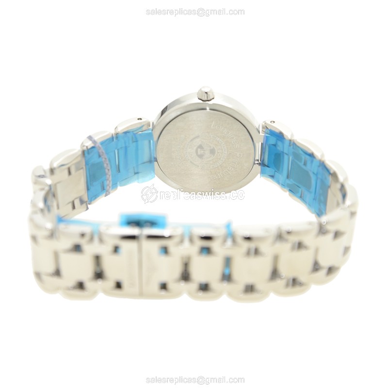 Longines Prima Luna Quartz - Steel Case, White Dial, Silver Clasp & Strap - View 4