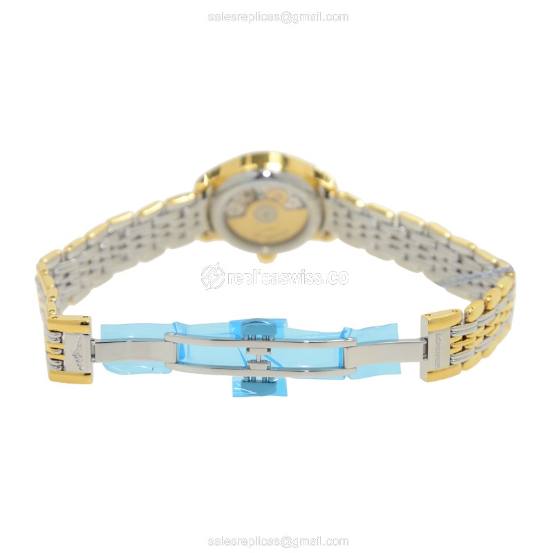 Longines Lyre Replica - PVD Gold - White Dial - Automatic - Gold Clasp - View 4