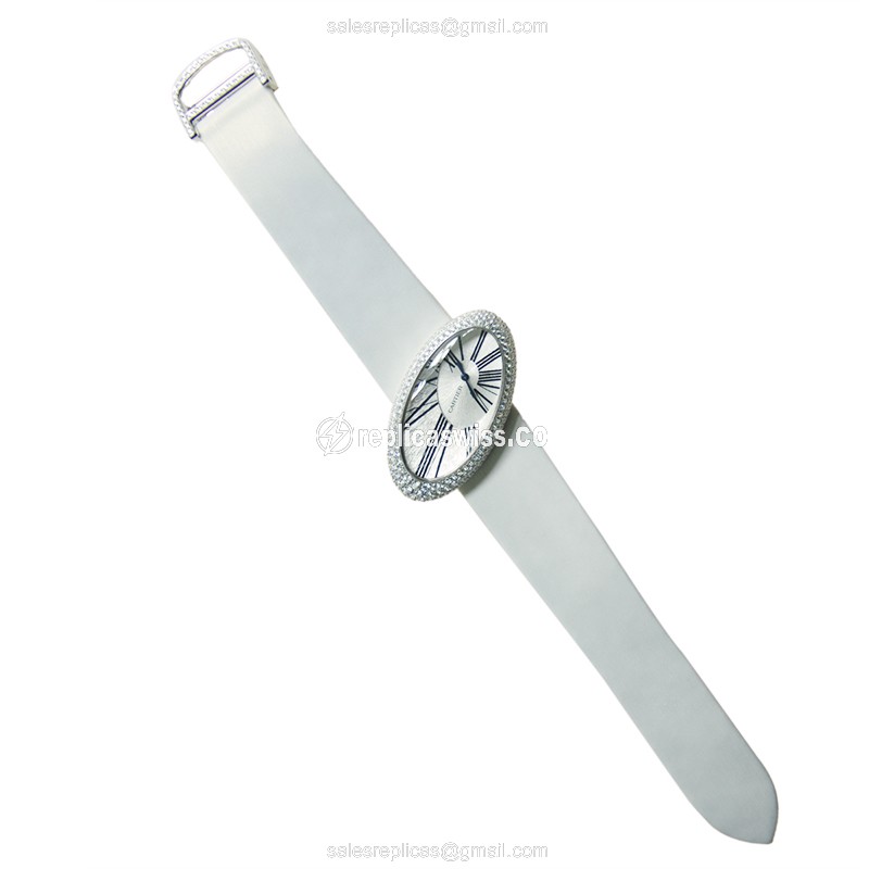 Cartier HYPNOSE Replica - Quartz - 18kt White Gold - Diamond - Silver Dial - View 2