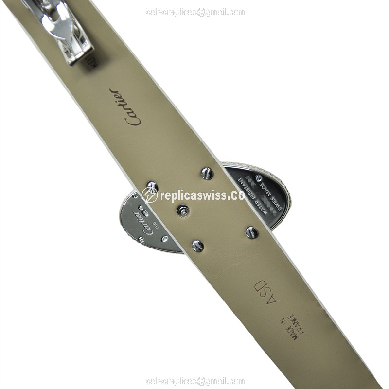 Cartier HYPNOSE Replica - Quartz - 18kt White Gold - Diamond - Silver Dial - View 3