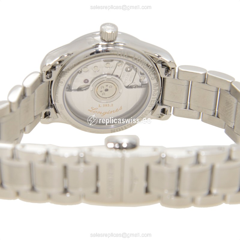 Longines L2.128.4.51.6 Replica | Automatic | Steel | Black Dial, Silver Clasp - View 4