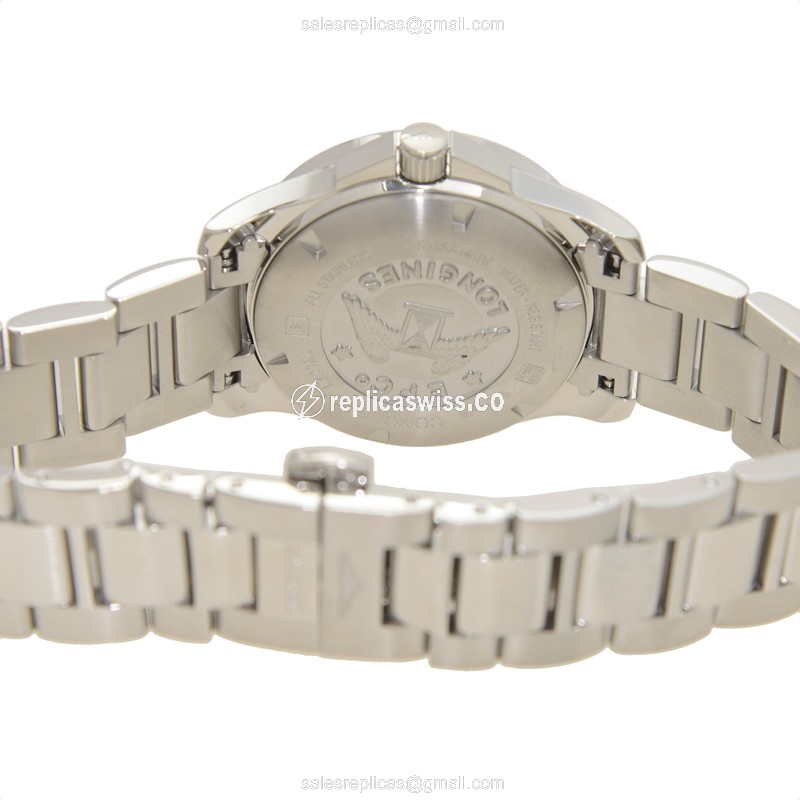 Longines CONQUEST Replica - Automatic - Steel Case - White Dial, Silver Clasp - View 4