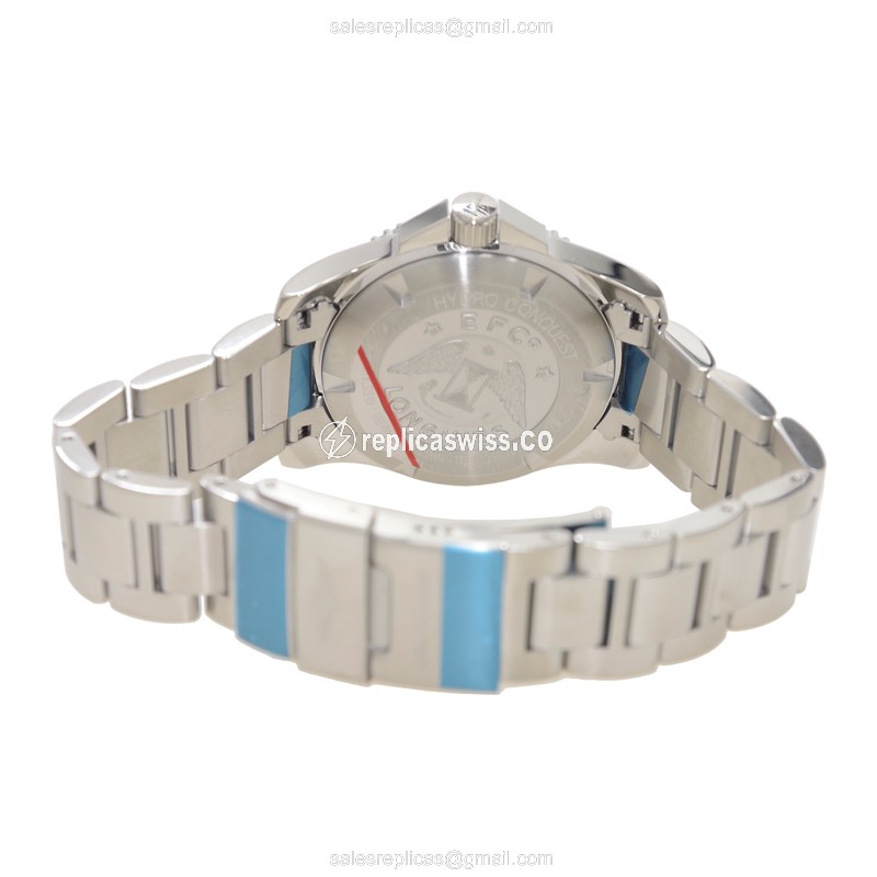 Longines Conquest Replica - Automatic - Steel Case - Blue Dial, Silver Clasp - View 4