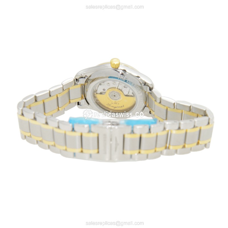 Longines L2.257.5.37.7 Replica - Automatic - Gold & Steel Case - Silver Clasp - View 4