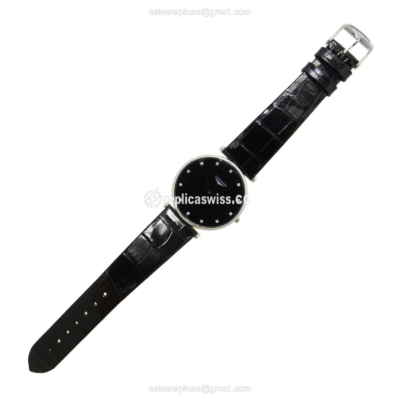 Longines La Grande Replica - Quartz - Steel - Black Dial - View 2