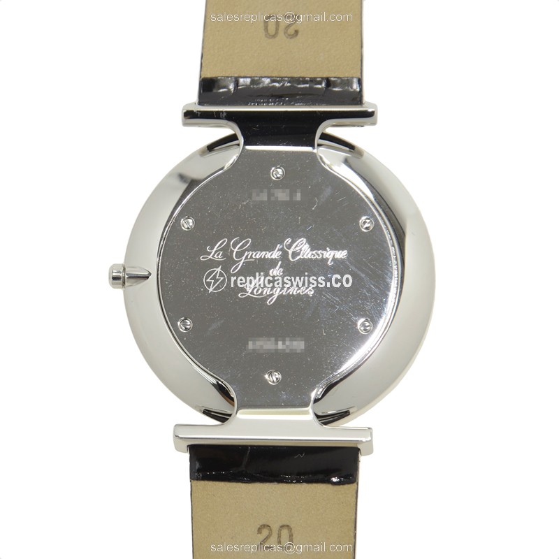 Longines La Grande Replica - Quartz - Steel - Black Dial - View 3