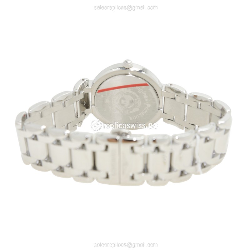 Longines Prima Luna Replica - Automatic - Stainless Steel & Diamond - White Dial - View 4