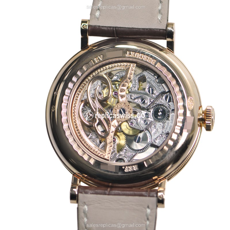 Breguet 5317BR/12/9V6 Classique Complications - Automatic - Rose Gold - Silver Dial - Alligator Brown - View 3