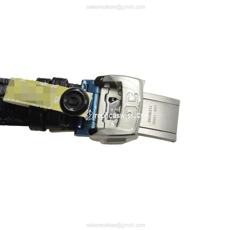 Glashutte SENATOR Replica - Auto - Stainless - White Dial - Black Alligator Strap - View 3