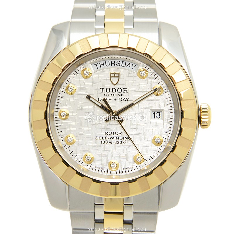 Tudor 23013-62113 Replica - Automatic - Silver Dial - Clasp - Silver Strap - View 2