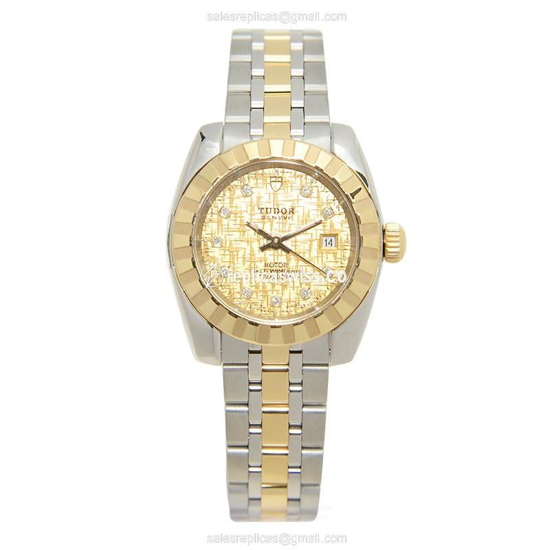Tudor Classic Replica - Automatic - Gold Dial - Steel Strap - View 2