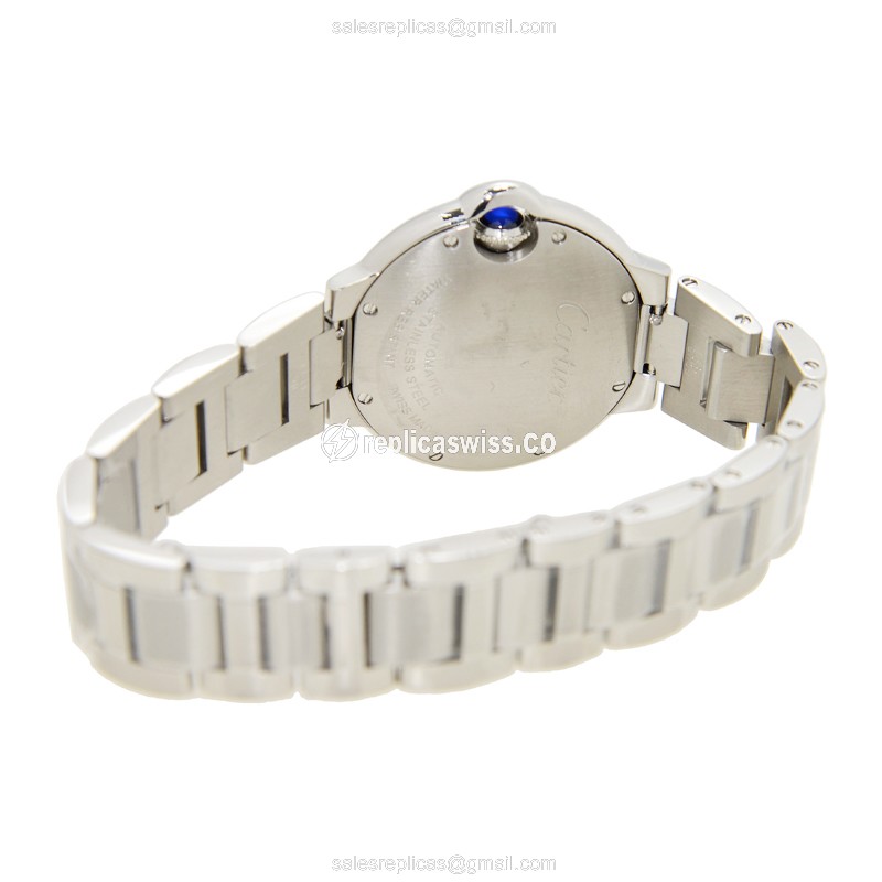 Cartier Ballon Bleu Replica - Automatic - Steel Case - White Dial - Silver Strap - View 4