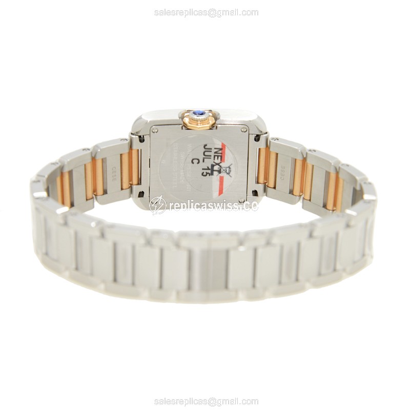 Replica Cartier Tank Automatic - Steel - White Dial - Silver - View 4