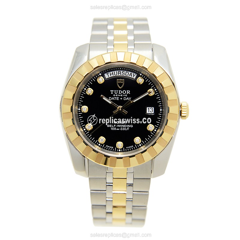 Tudor Classique Automatic Replica Watch - Steel - Black Dial - View 2