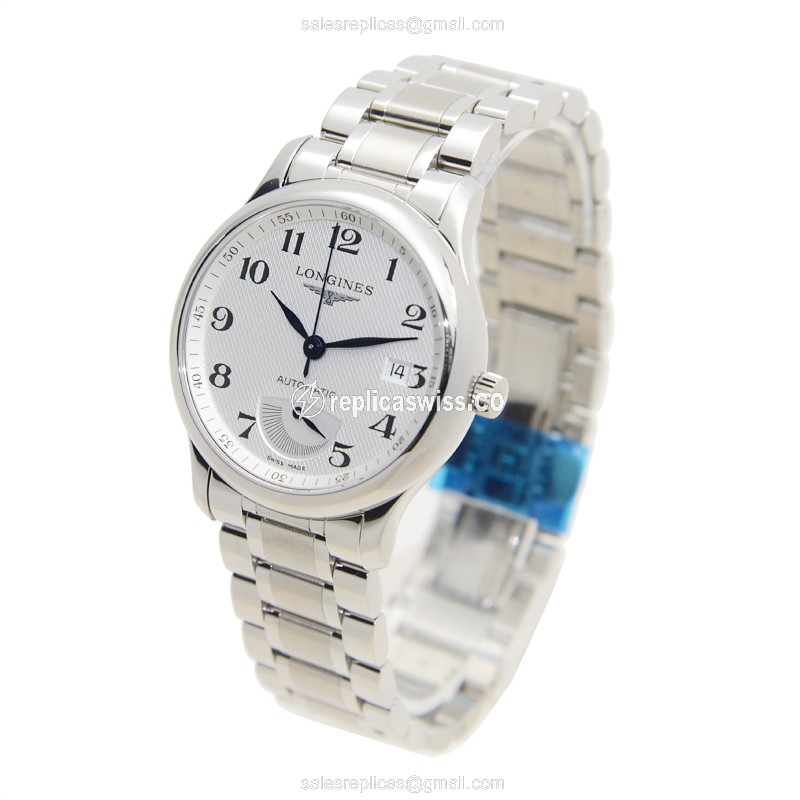 Longines L2.708.4.78.6 Replica - Automatic - Stainless Steel Case - White Dial - View 3