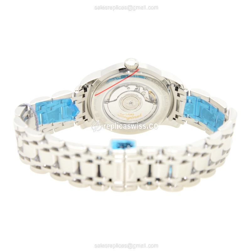 Longines Saint Imier Replica - Automatic - Silver Case, Sapphire Crystal - Steel Strap - View 4