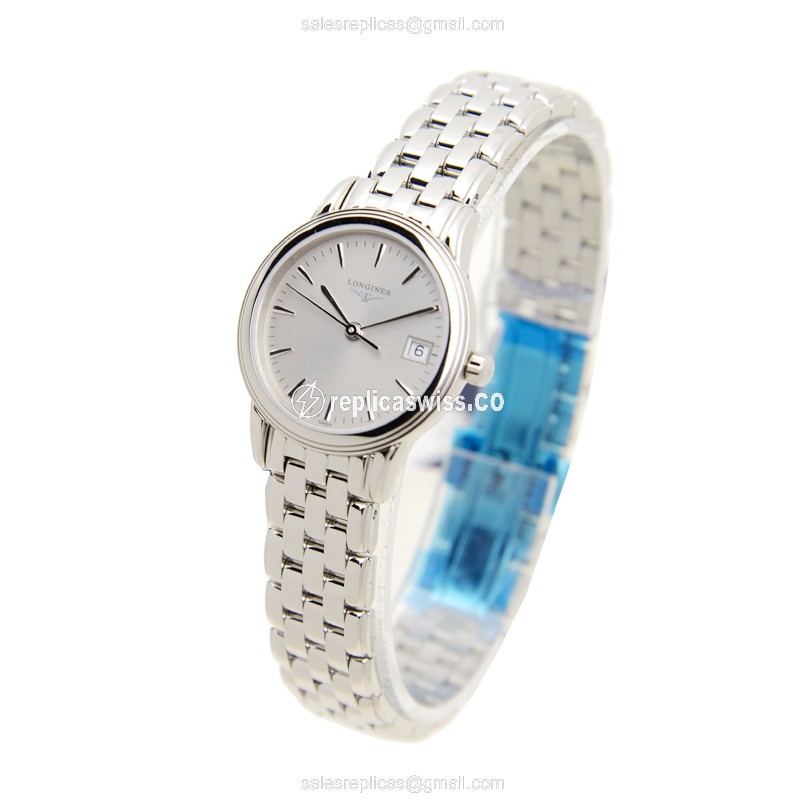 Longines L4.216.4.72.6 Replica - Quartz - Silver Case, Dial - Steel Clasp & Strap - View 3