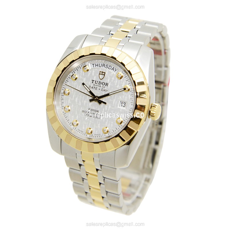 Tudor 23013-62113 Replica - Automatic - Silver Dial - Clasp - Silver Strap - View 3