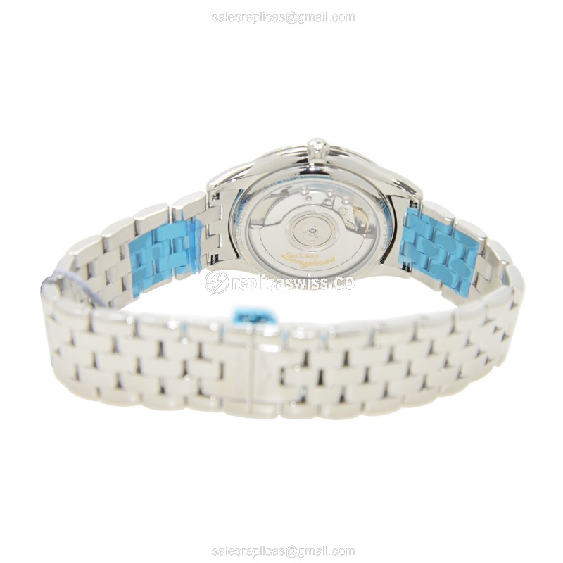 Longines Flagship Replica - Automatic - Silver Dial on Steel Strap - View 4