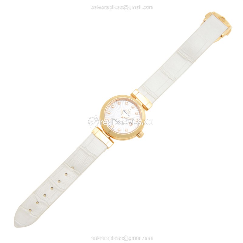Omega 425.63.34.20.55.001 Replica - Automatic - White Dial - 18kt Rose Gold & Steel Case - View 2