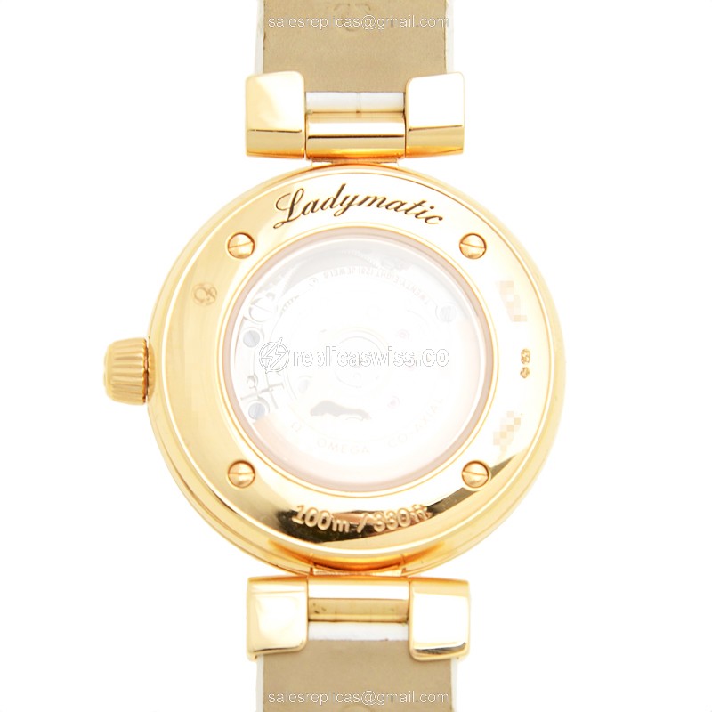 Omega 425.63.34.20.55.001 Replica - Automatic - White Dial - 18kt Rose Gold & Steel Case - View 3