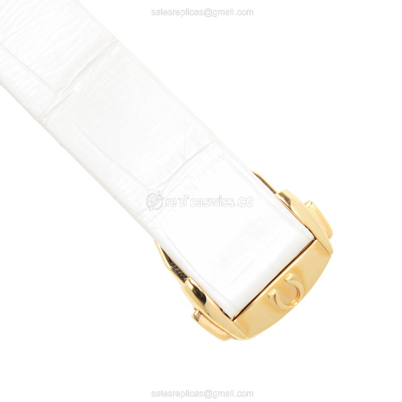 Omega 425.63.34.20.55.001 Replica - Automatic - White Dial - 18kt Rose Gold & Steel Case - View 4