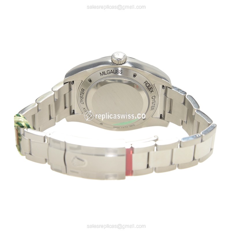 Rolex MILGAUSS Replica - Automatic - Steel Case, Blue Dial, Silver Clasp - View 4