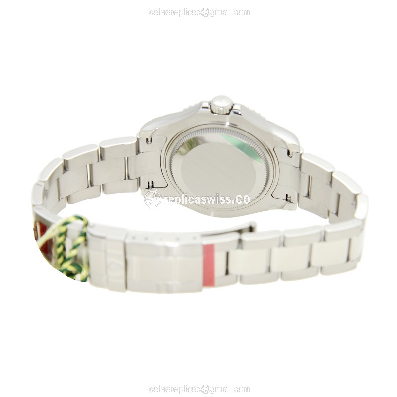 Rolex Yacht Master Replica - Automatic - 18kt White Gold - Silver Dial - Steel Clasp & Strap - View 4