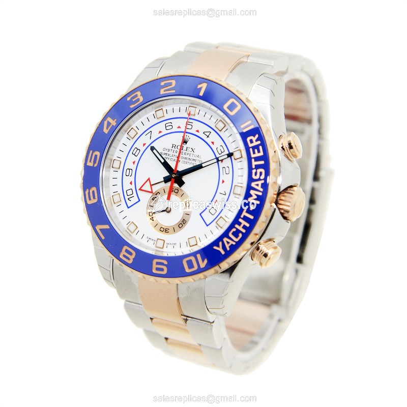 Rolex Yacht-Master II Watch - Auto - Rose Gold - White - View 3