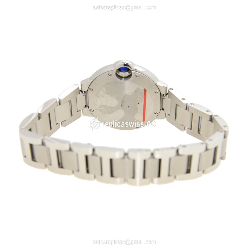 Cartier Ballon Bleu Replica - Automatic - White Dial - Steel Case - Silver Strap - View 4