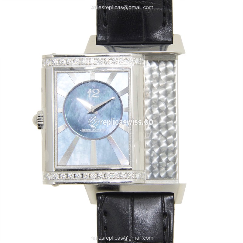 Jaeger-Lecoultre Q3308421 REVERSO Manual - Steel Case - Silver Dial - Black Alligator Strap - View 4