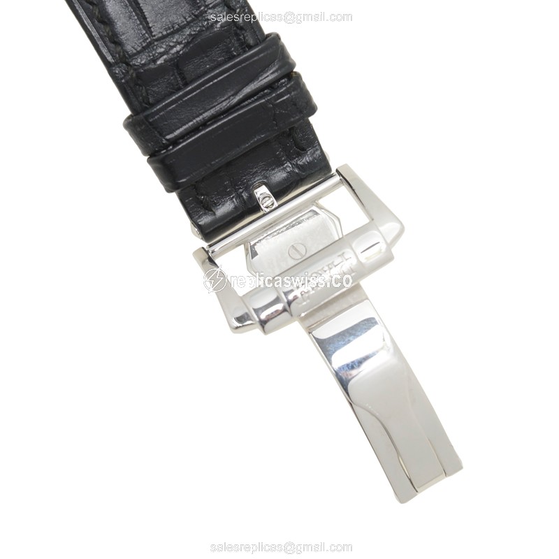 Piaget EPERADOR 18kt Gold Automatic - Silver Dial - Black Alligator Strap - Clasp - View 4