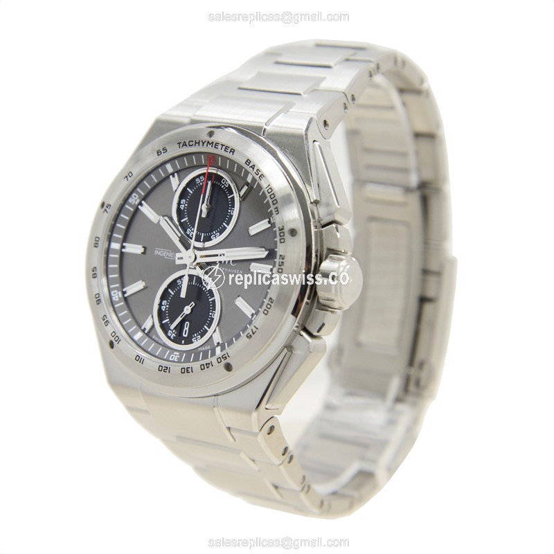 IWC Ingenieur Replica - Automatic - Stainless Steel - Gray Dial - Silver Clasp - Sapphire Crystal - View 3
