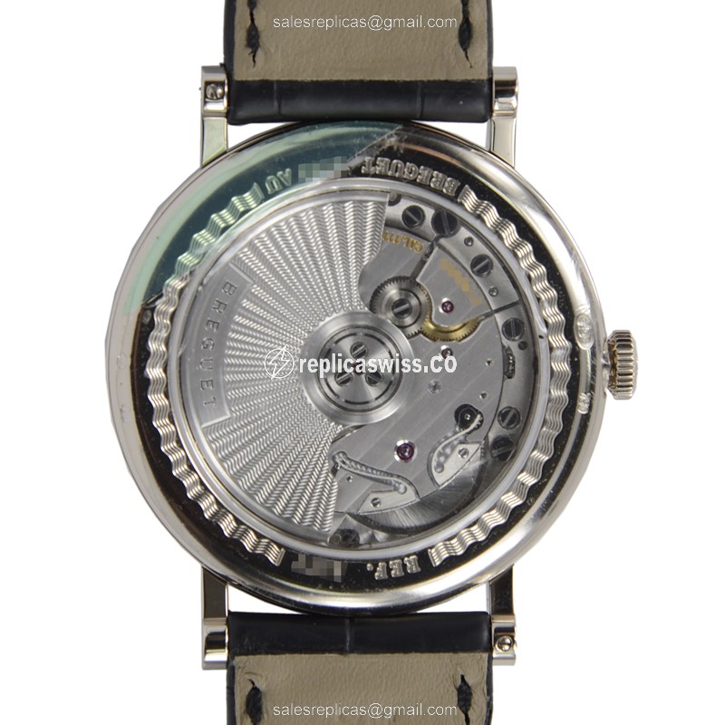 Breguet 5177BB/29/9V6 Classic - Automatic - 18kt White Gold - White Dial - Black Alligator Buckle - View 3