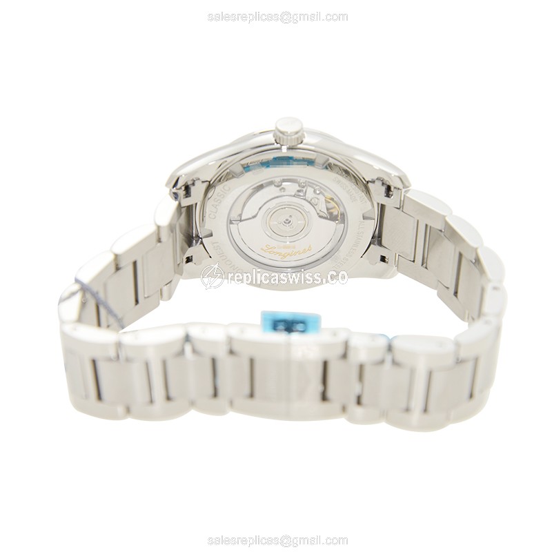 Longines CONQUEST CLASSIC Replica - Automatic - Black - Steel Case, Silver Strap - View 4