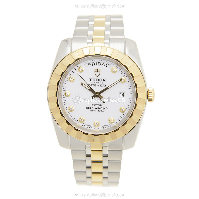 Tudor 23013-62113-10DI-WT CLASSIQUE Automatic 18kt Gold & Steel - View 2
