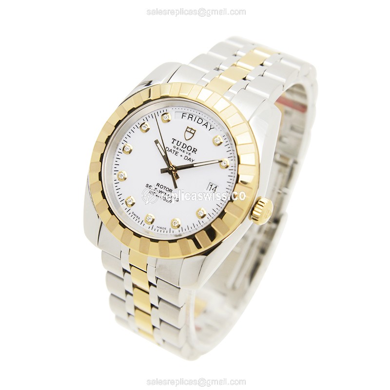 Tudor 23013-62113-10DI-WT CLASSIQUE Automatic 18kt Gold & Steel - View 3