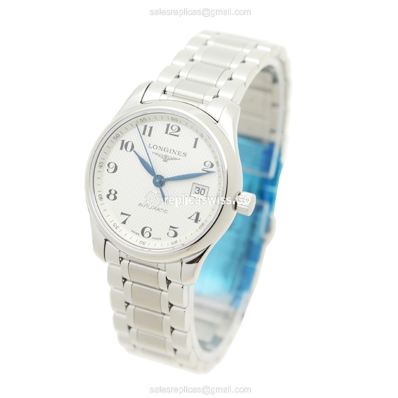 Longines L2.257.4.78.6 Replica - Automatic - Steel Case - White Dial, Silver Clasp - View 3